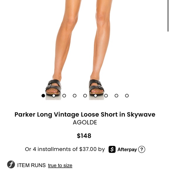 AGOLDE Women's Blue Denim Shorts - Picture 9 of 9